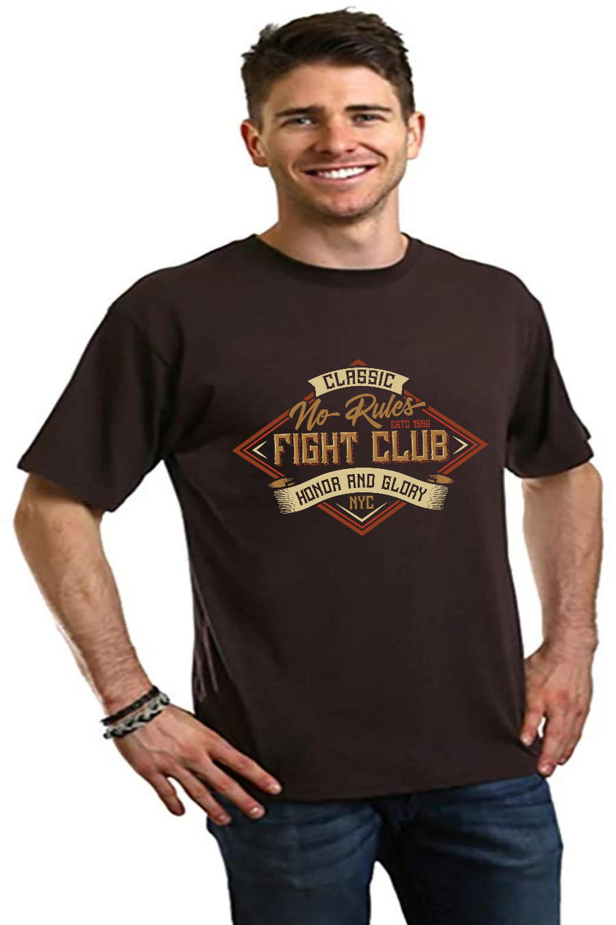 Fight Club Men's Bamboo Viscose/Organic Cotton Short Sleeve Graphic T-Shirt