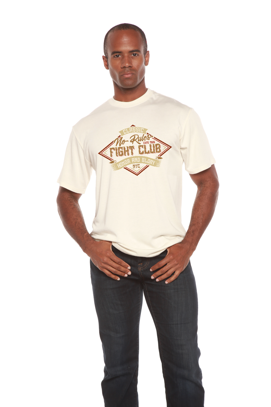 Fight Club Men's Bamboo Viscose/Organic Cotton Short Sleeve Graphic T-Shirt