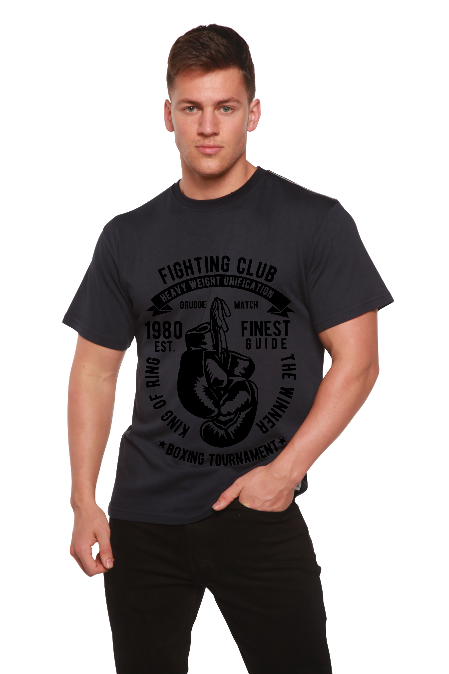 Fighting Club Men's Bamboo Viscose/Organic Cotton Short Sleeve Graphic T-Shirt