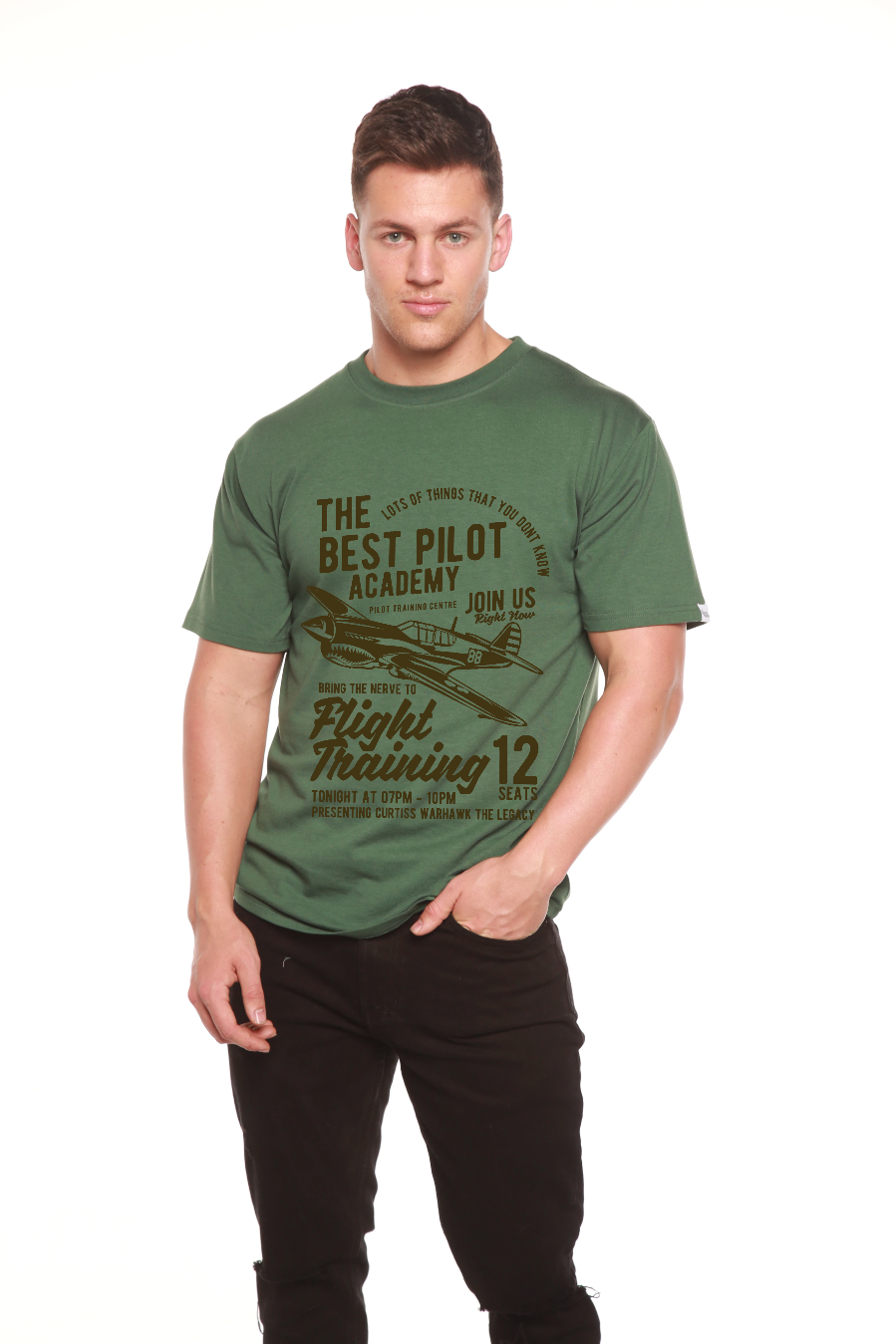 Flight Training Men's Bamboo Viscose/Organic Cotton Short Sleeve Graphic T-Shirt