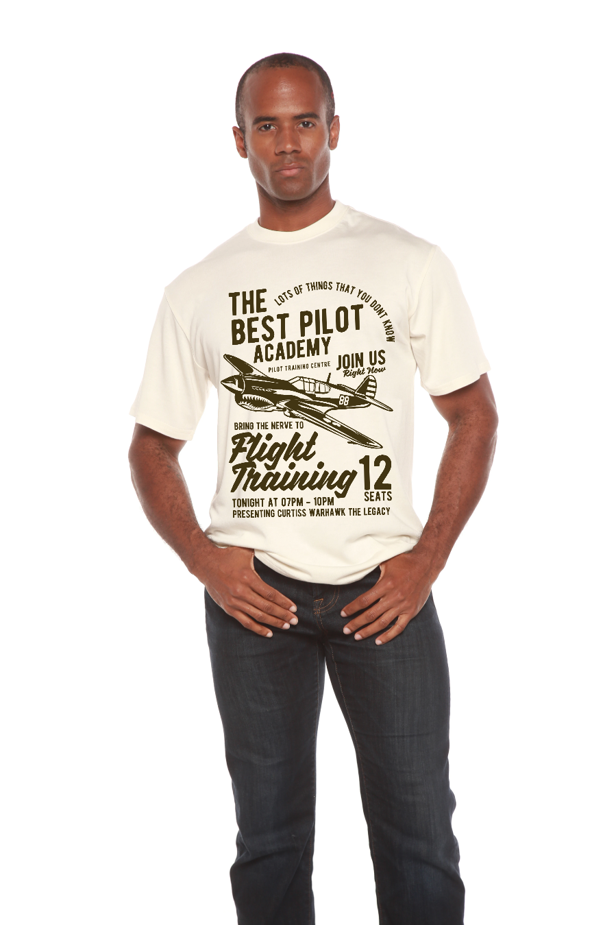 Flight Training Men's Bamboo Viscose/Organic Cotton Short Sleeve Graphic T-Shirt