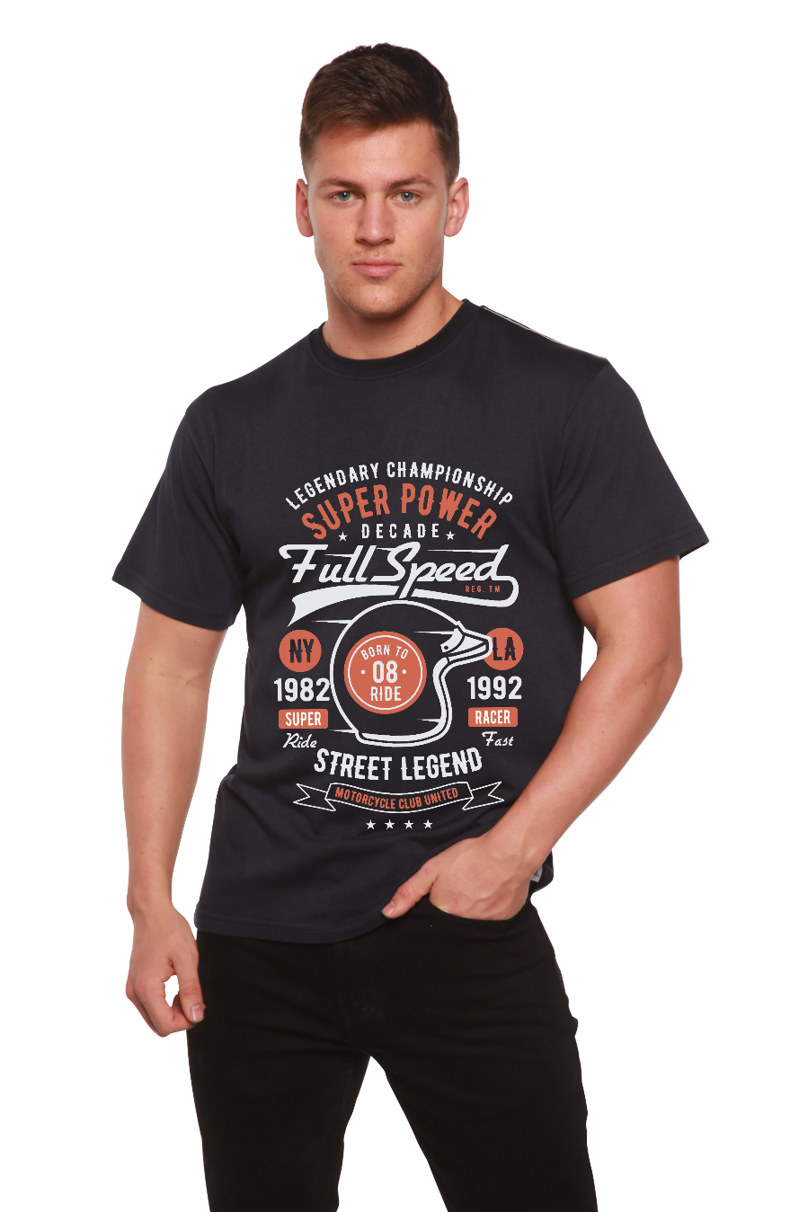 Full Speed Super Men's Bamboo Viscose/Organic Cotton Short Sleeve Graphic T-Shirt