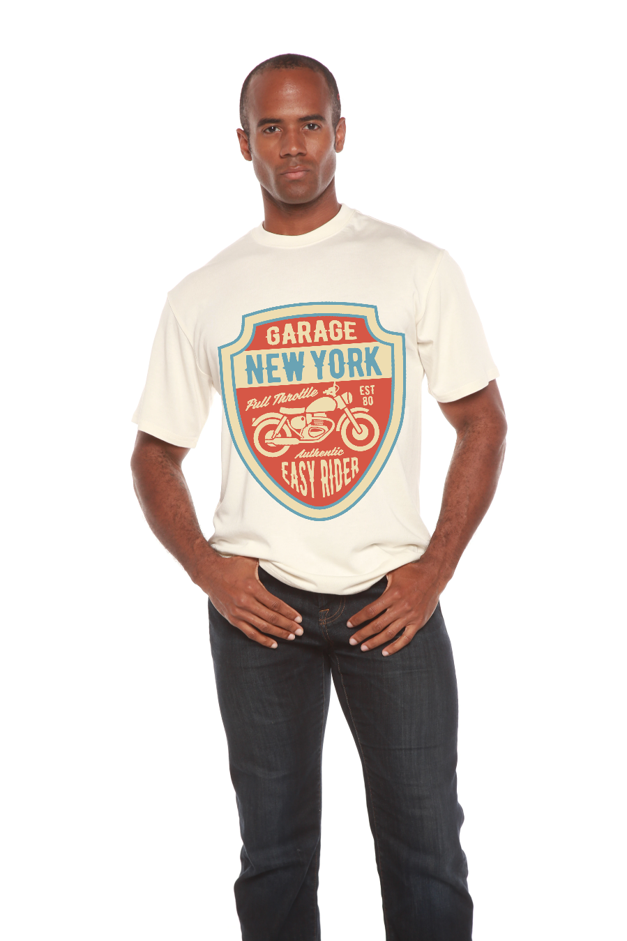 Garage New York Men's Bamboo Viscose/Organic Cotton Short Sleeve Graphic T-Shirt