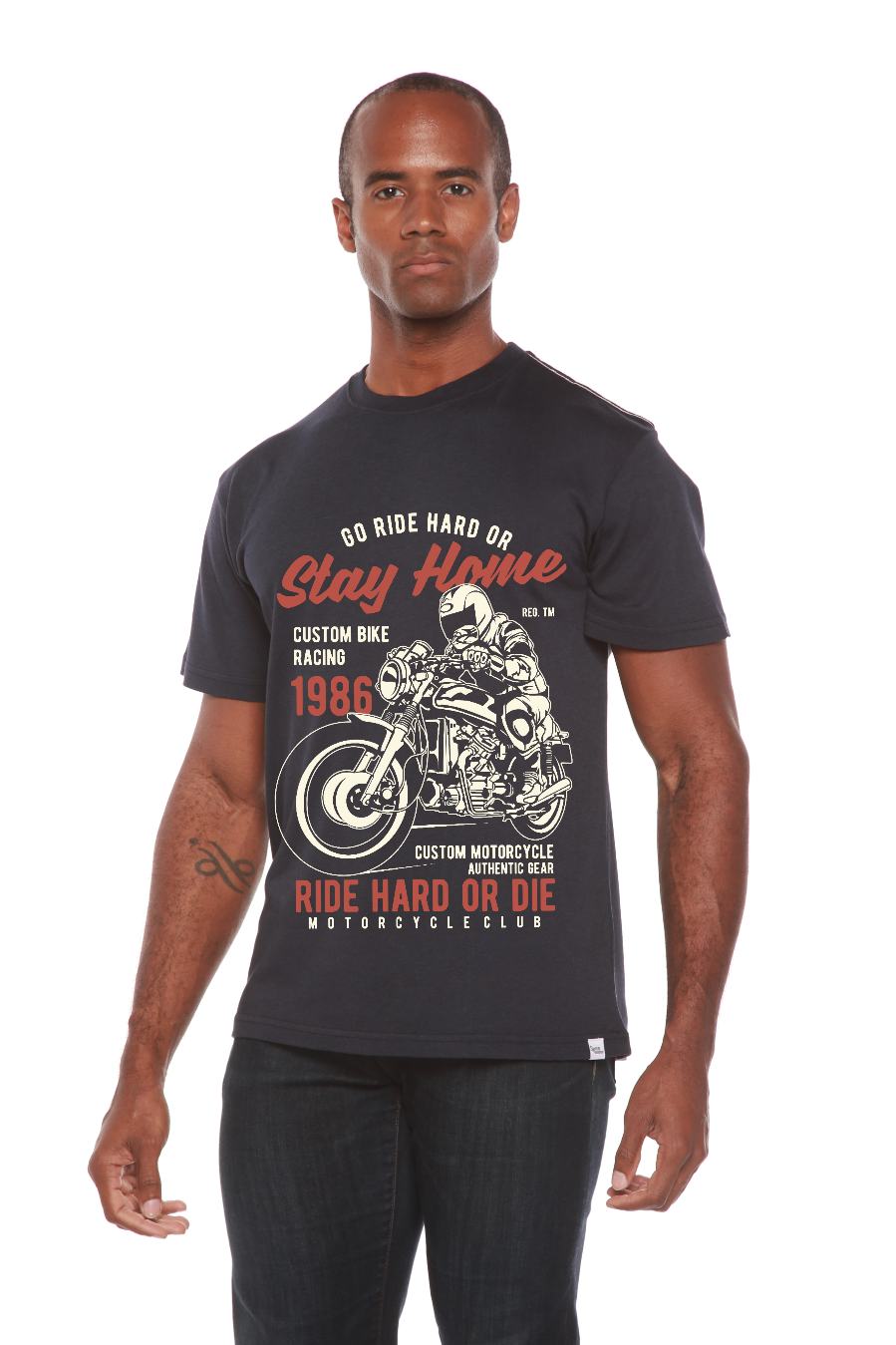 Go Ride Hard Men's Bamboo Viscose/Organic Cotton Short Sleeve Graphic T-Shirt