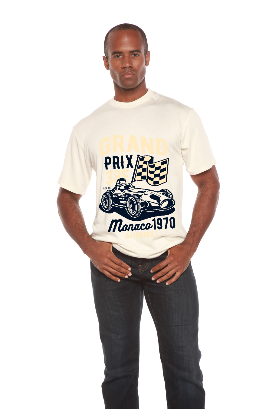Grand Prix Men's Bamboo Viscose/Organic Cotton Short Sleeve Graphic T-Shirt