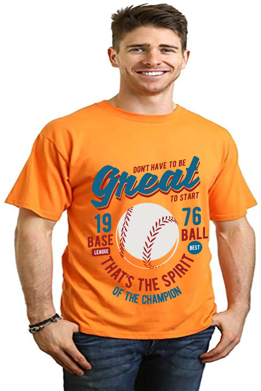 Great Baseball Men's Bamboo Viscose/Organic Cotton Short Sleeve Graphic T-Shirt
