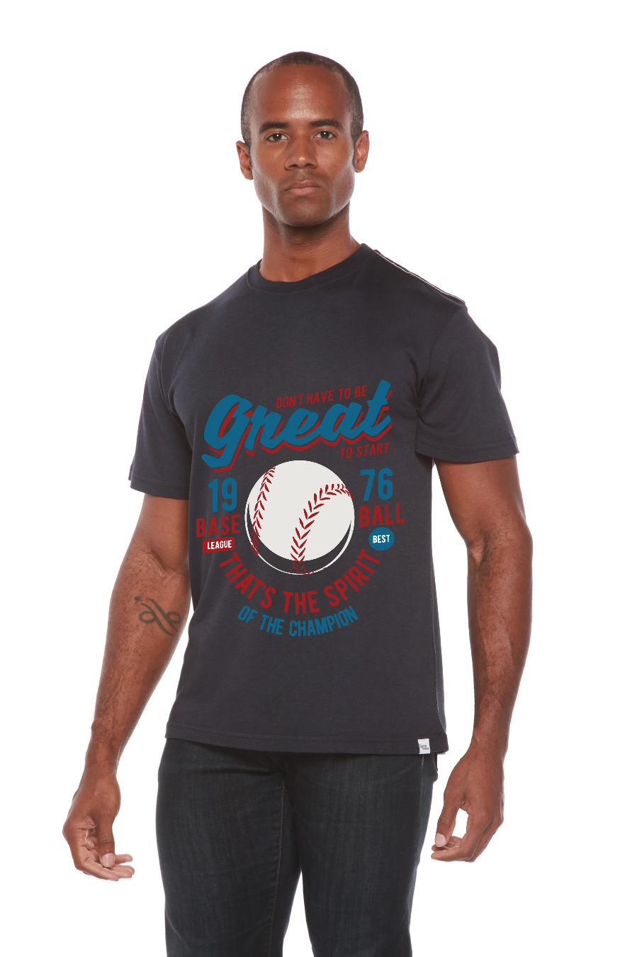 Great Baseball Men's Bamboo Viscose/Organic Cotton Short Sleeve Graphic T-Shirt