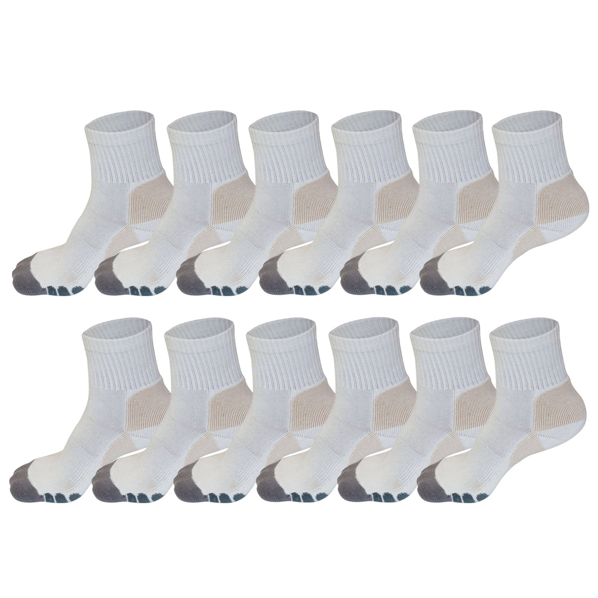 Clearance High Performance 2/4 Crew Bamboo Viscose Socks in Small