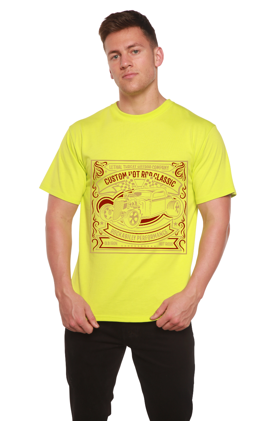 Hot Rod Men's Bamboo Viscose/Organic Cotton Short Sleeve Graphic T-Shirt