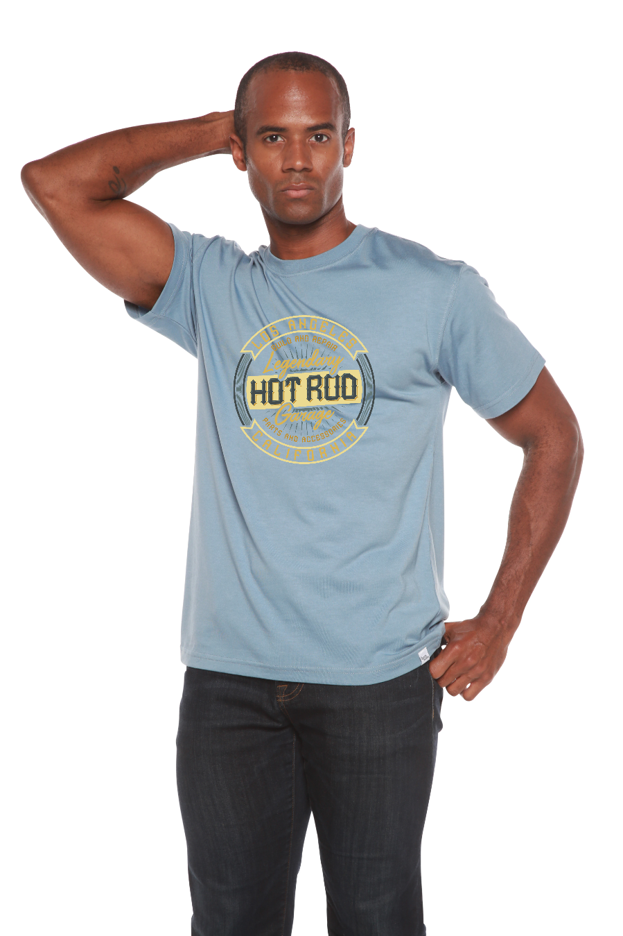 HOT ROO Men's Bamboo Viscose/Organic Cotton Short Sleeve Graphic T-Shirt