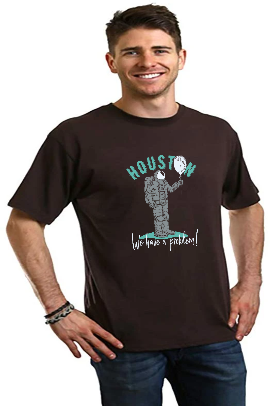 HOUSTON Men's Bamboo Viscose/Organic Cotton Short Sleeve Graphic T-Shirt
