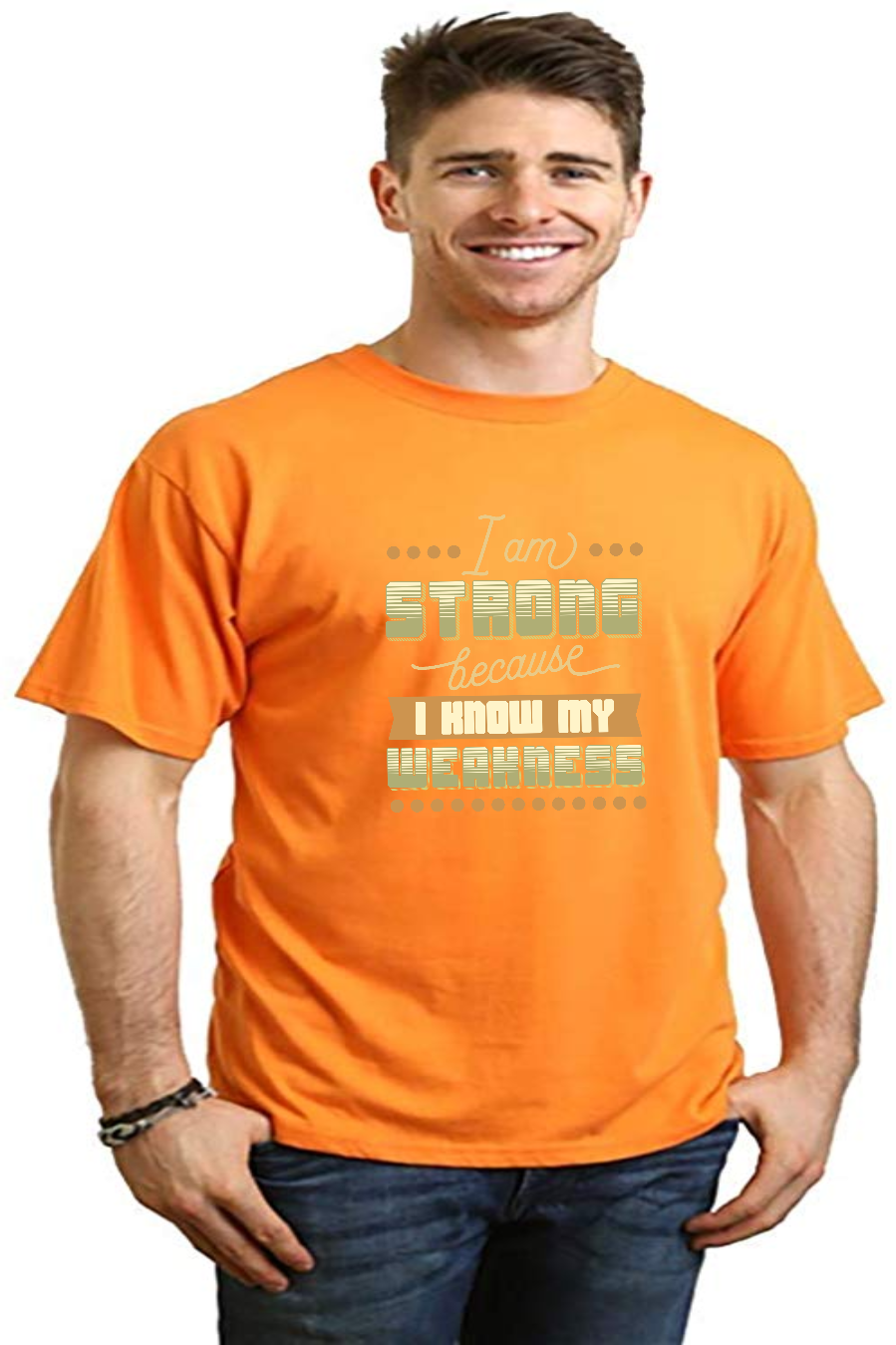 I am Strong Men's Bamboo Viscose/Organic Cotton Short Sleeve Graphic T-Shirt