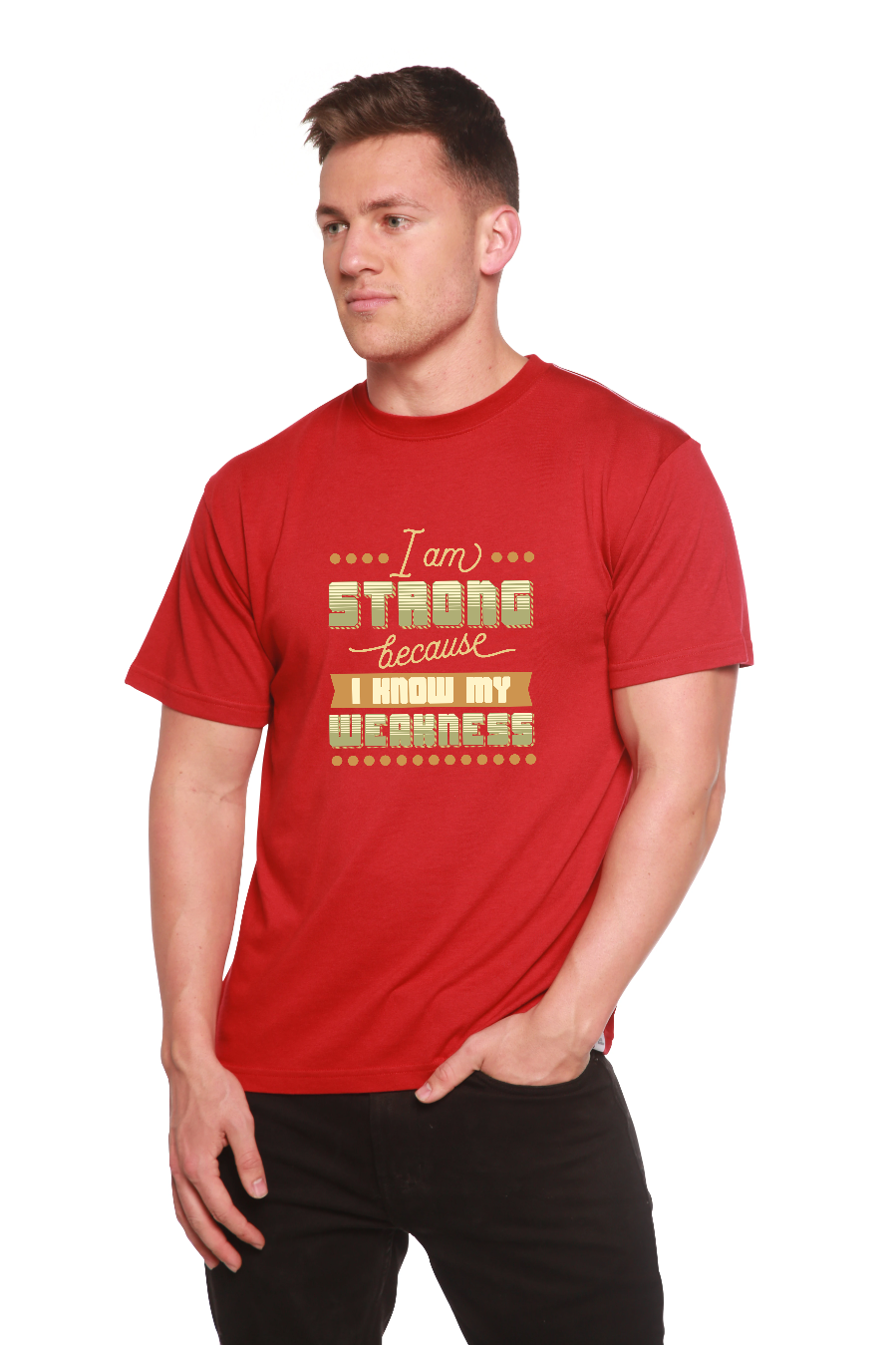I am Strong Men's Bamboo Viscose/Organic Cotton Short Sleeve Graphic T-Shirt