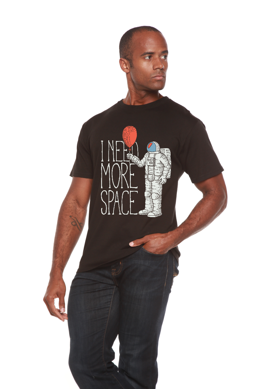 I need more space Men's Bamboo Viscose/Organic Cotton Short Sleeve Graphic T-Shirt