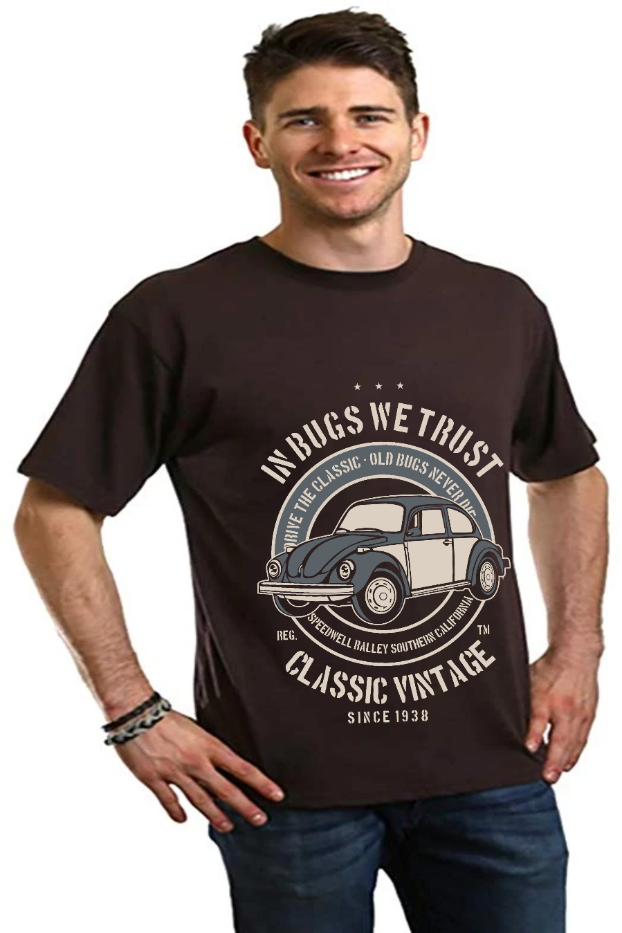 In Bugs We Men's Bamboo Viscose/Organic Cotton Short Sleeve Graphic T-Shirt