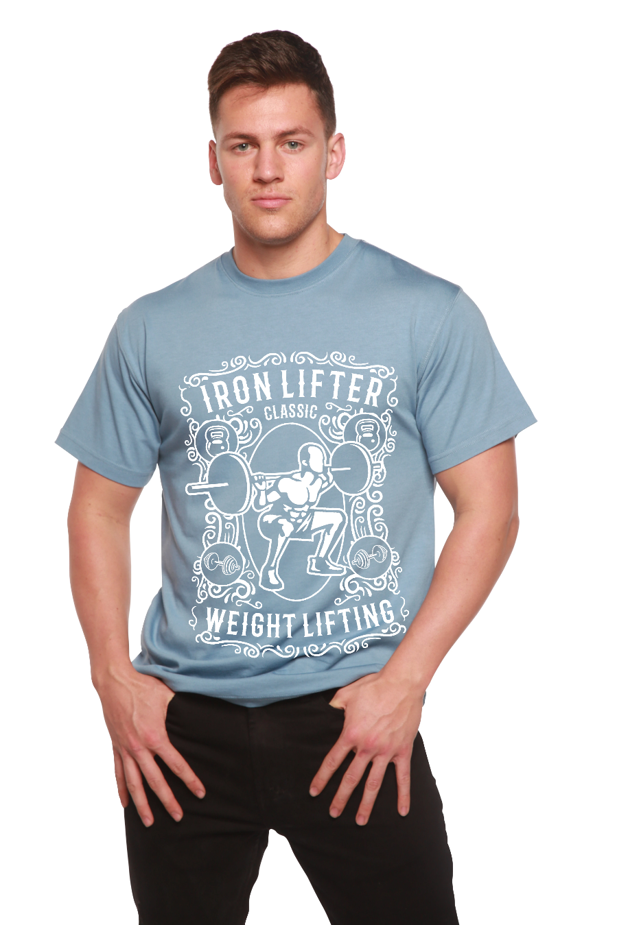 Iron Lifter Men's Bamboo Viscose/Organic Cotton Short Sleeve Graphic T-Shirt