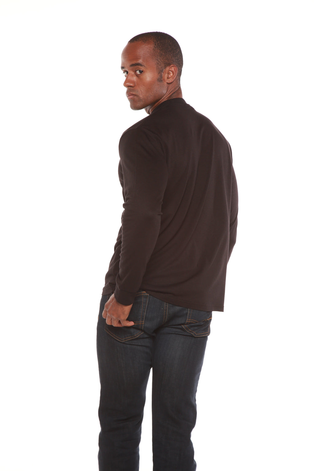 Custom Printed Men's Bamboo Viscose/Organic Cotton Long Sleeve T-Shirt