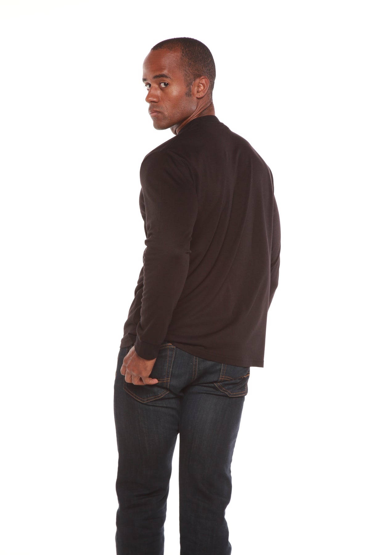 Custom Printed Men's Bamboo Viscose/Organic Cotton Long Sleeve T-Shirt