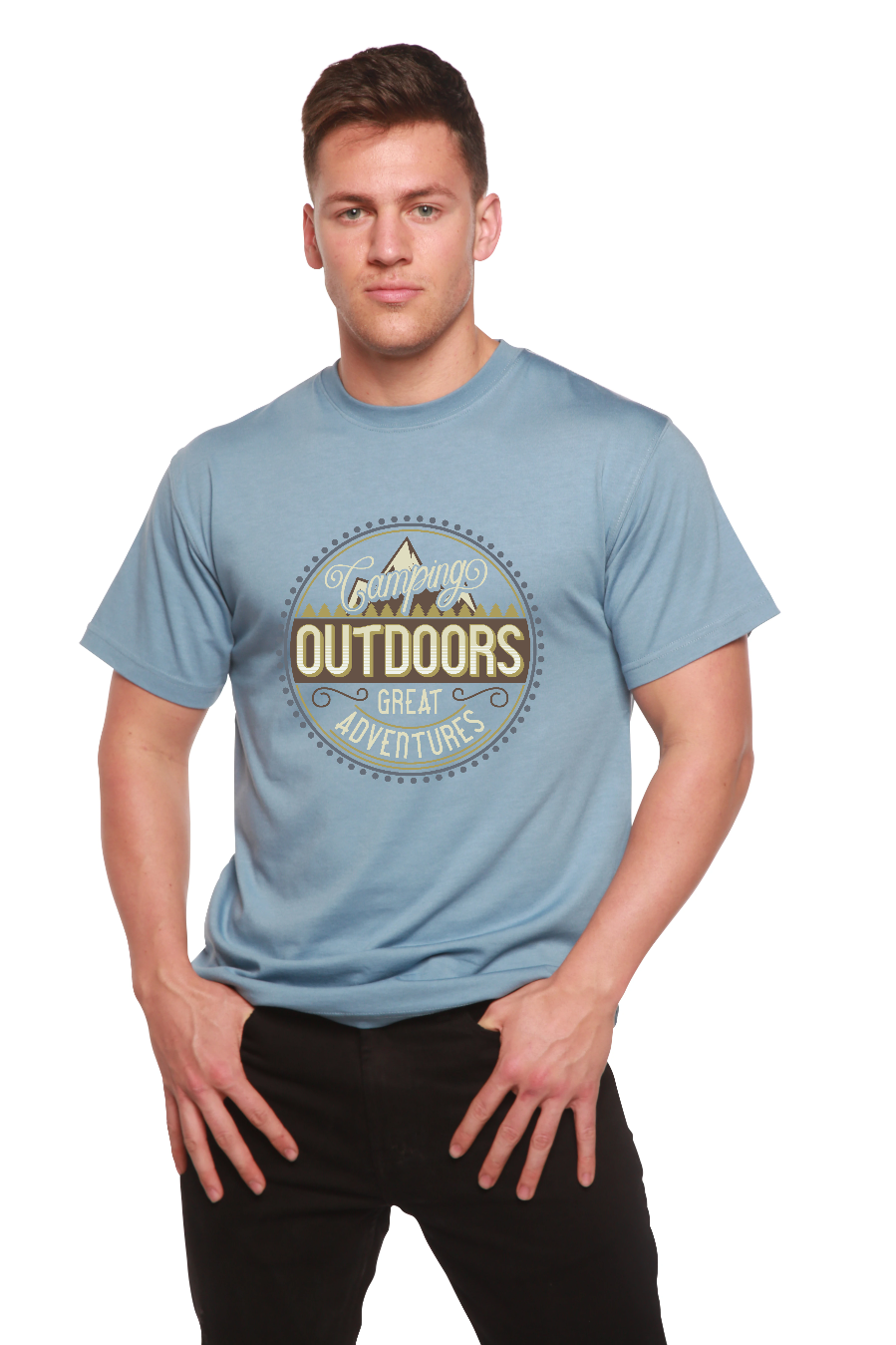 Outdoors Men's Bamboo Viscose/Organic Cotton Short Sleeve Graphic T-Shirt