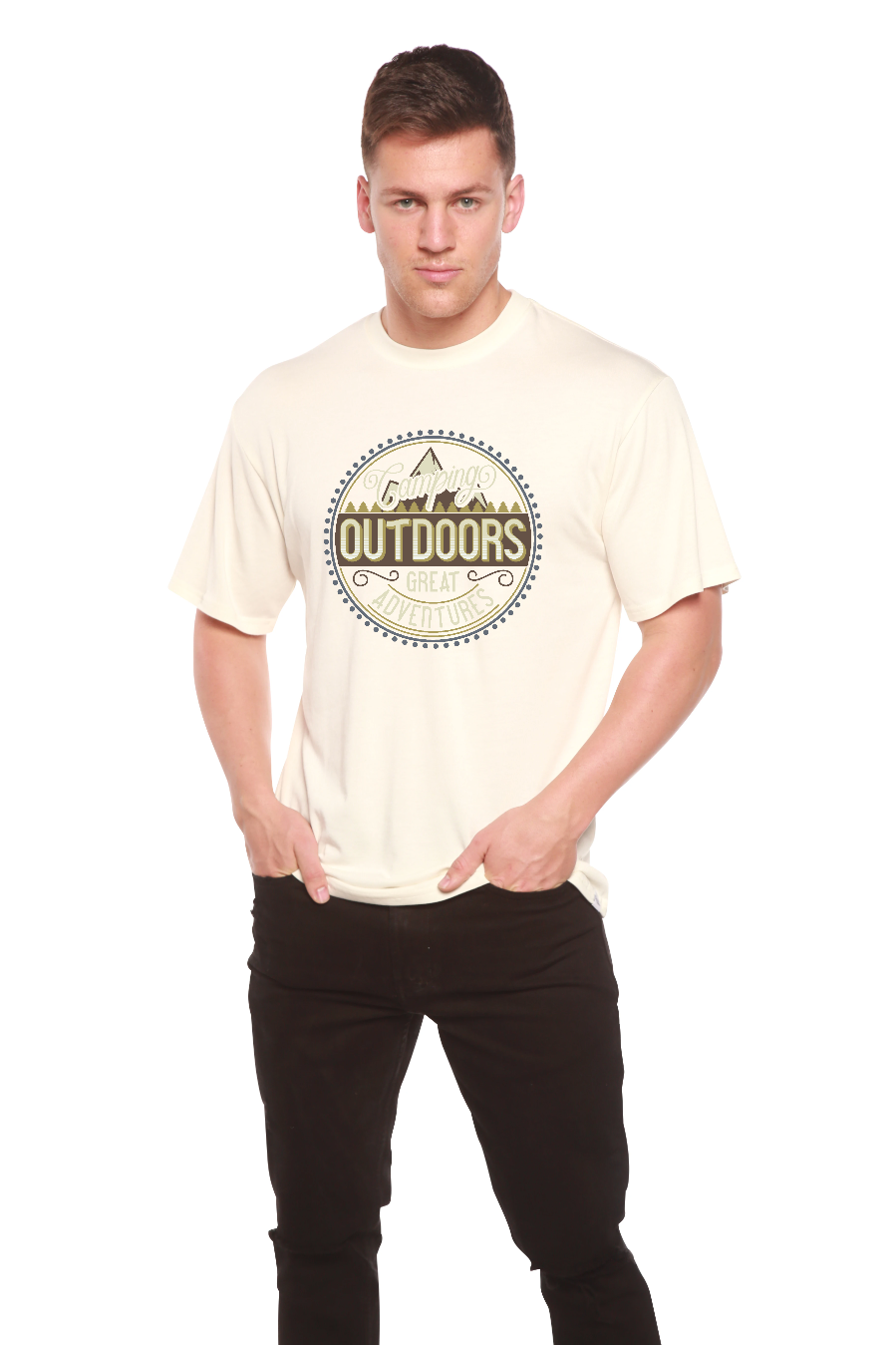 Outdoors Men's Bamboo Viscose/Organic Cotton Short Sleeve Graphic T-Shirt
