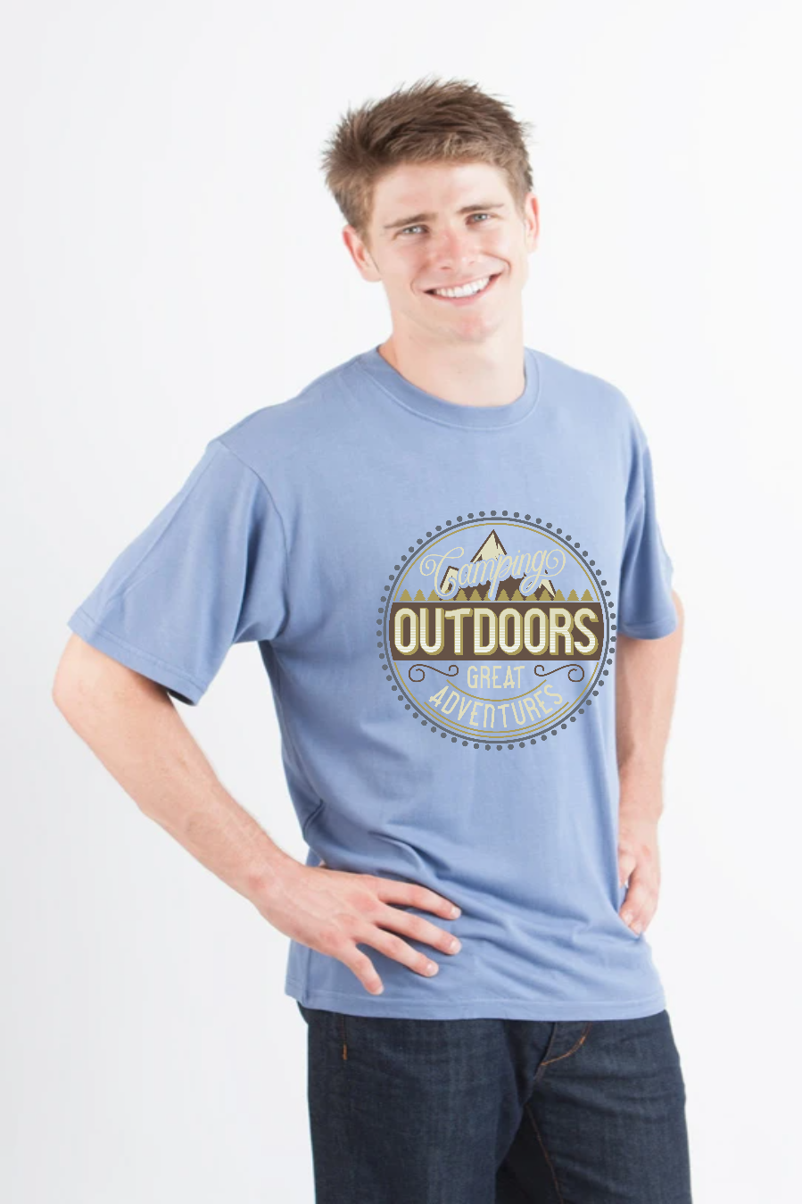 Outdoors Men's Bamboo Viscose/Organic Cotton Short Sleeve Graphic T-Shirt