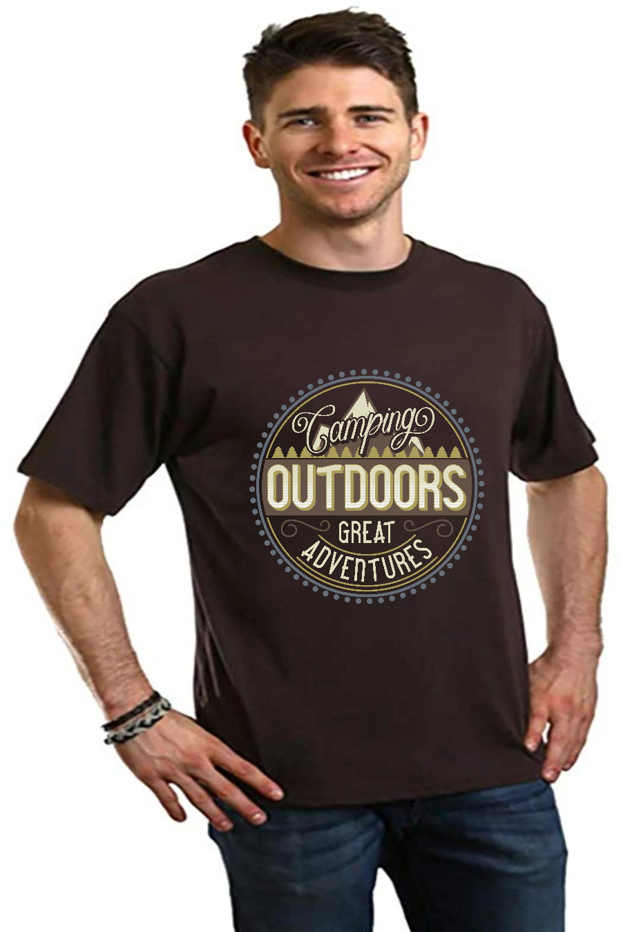 Outdoors Men's Bamboo Viscose/Organic Cotton Short Sleeve Graphic T-Shirt
