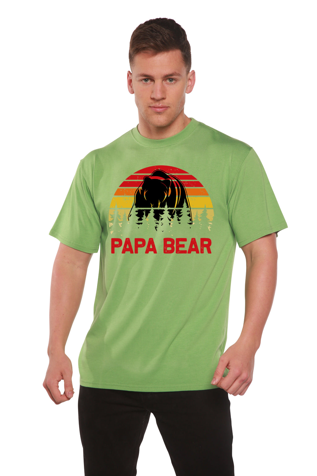 Papa Bear Men's Bamboo Viscose/Organic Cotton Short Sleeve Graphic T-Shirt