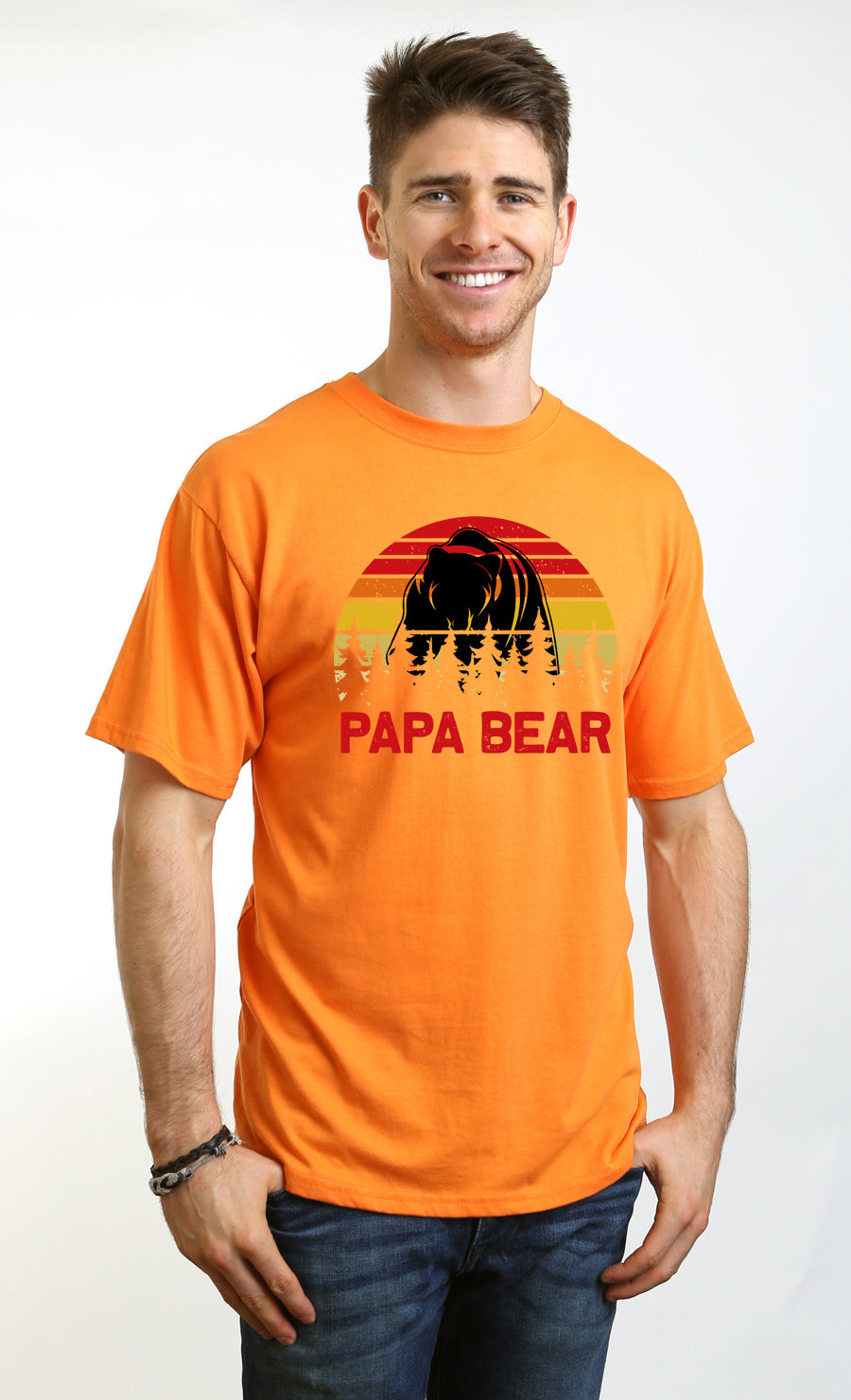 Papa Bear Men's Bamboo Viscose/Organic Cotton Short Sleeve Graphic T-Shirt