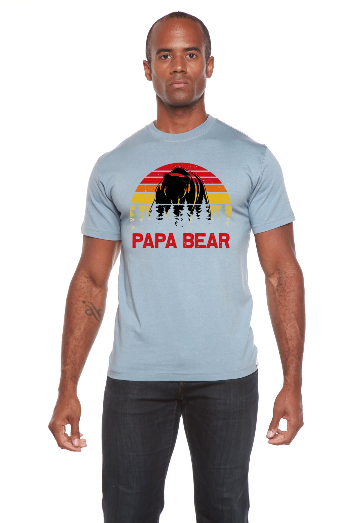 Papa Bear Men's Bamboo Viscose/Organic Cotton Short Sleeve Graphic T-Shirt