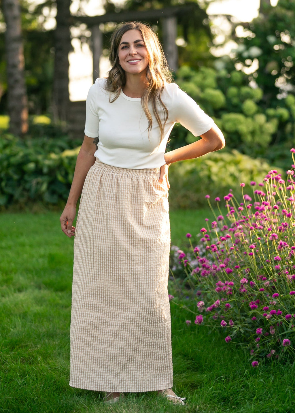 Rayne Modern Gingham Maxi Skirt