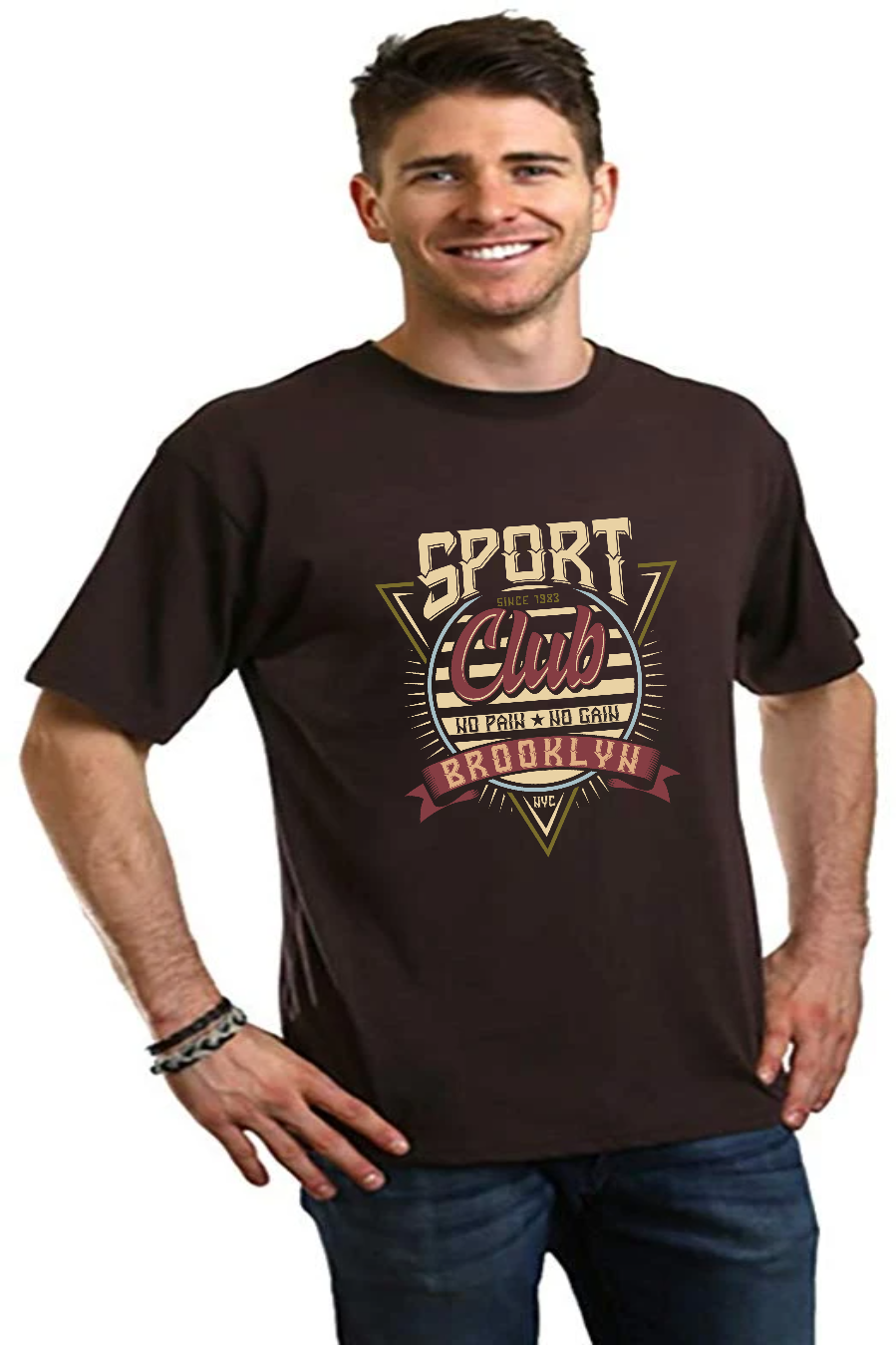 Sport Club Men's Bamboo Viscose/Organic Cotton Short Sleeve Graphic T-Shirt