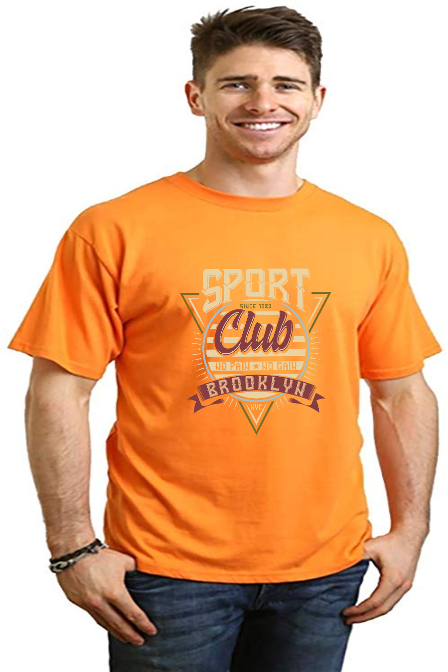 Sport Club Men's Bamboo Viscose/Organic Cotton Short Sleeve Graphic T-Shirt