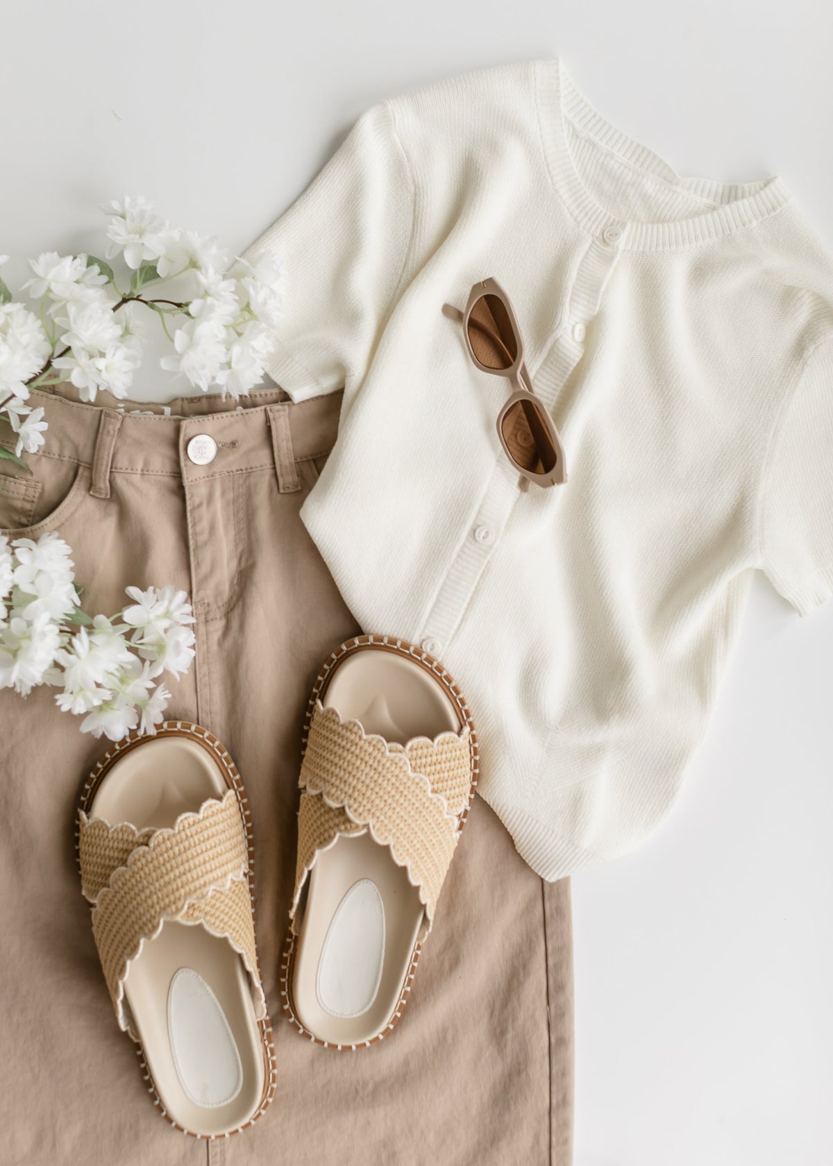 Stella Simply Taupe Denim Maxi Skirt