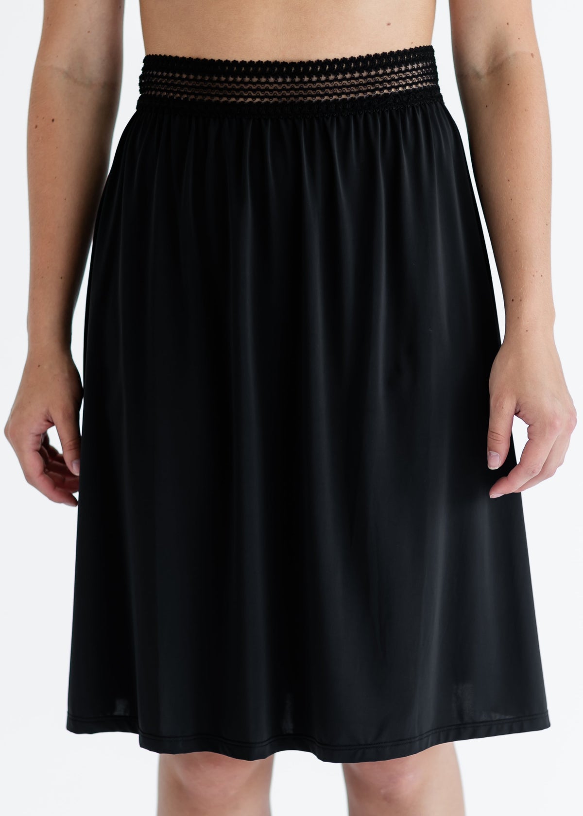 Women's Black Half Slip